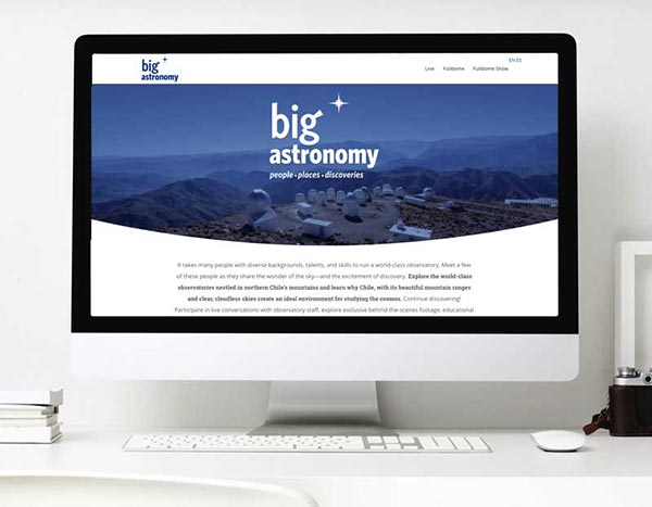 big astronomy website sample