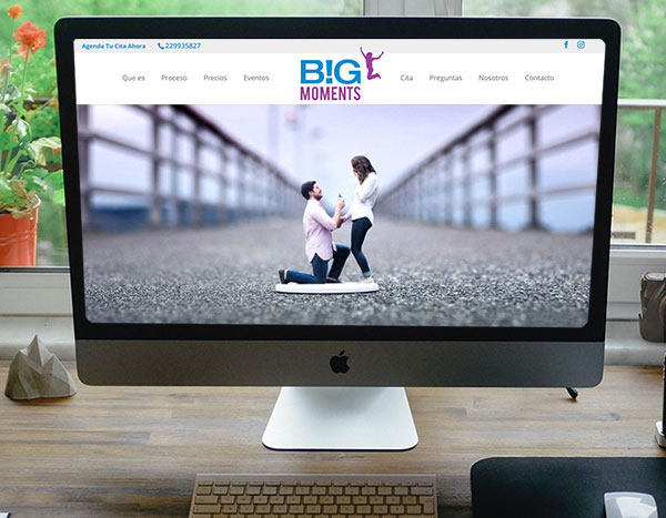 Big Moments website sample